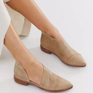 Free People Womens Royale Flat Side CutOut Ankle Boots shoes sz 37/6.5-7